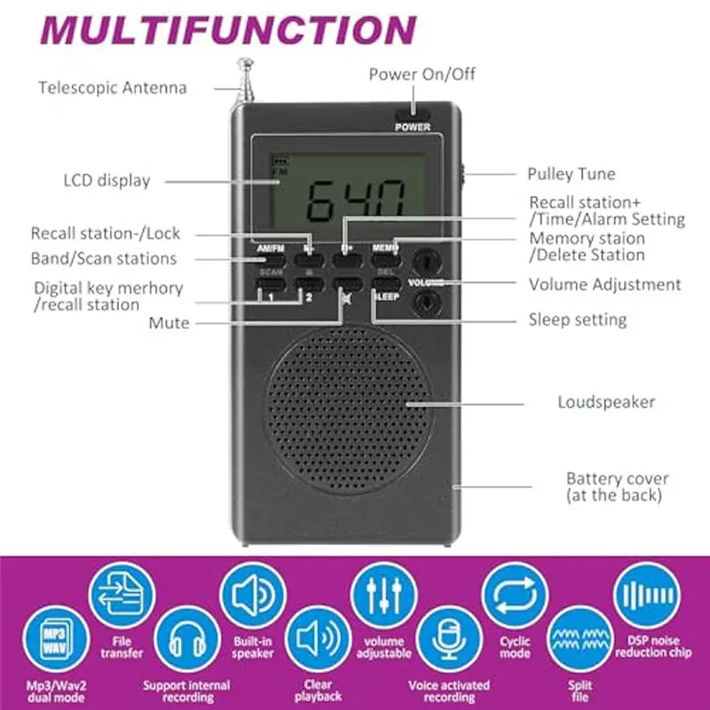Spirit box radioscanner Sweep (AM/FM)